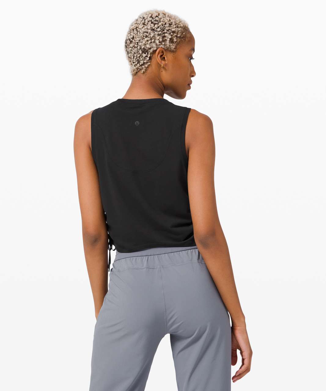 Lululemon Cinch Me Up Front Tank - Black - lulu fanatics