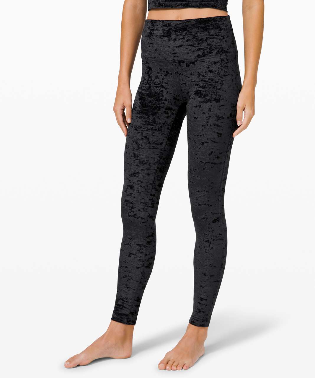 Lululemon Wunder Lounge High-Rise Tight 28 *Crushed Velvet - Black - lulu  fanatics