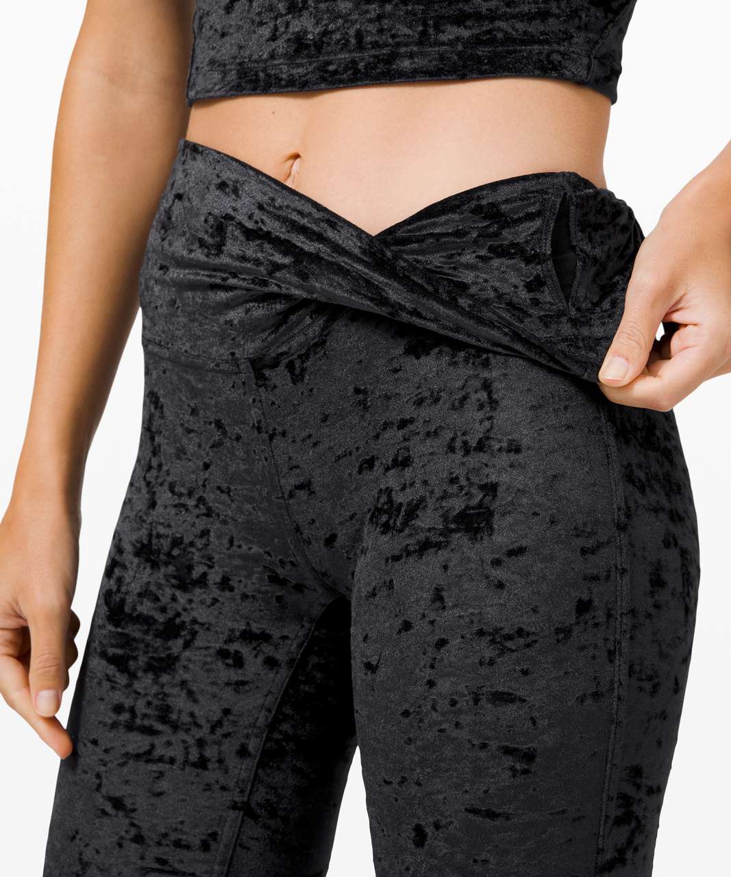 Petite Bella High Waisted Crushed Velvet Leggings