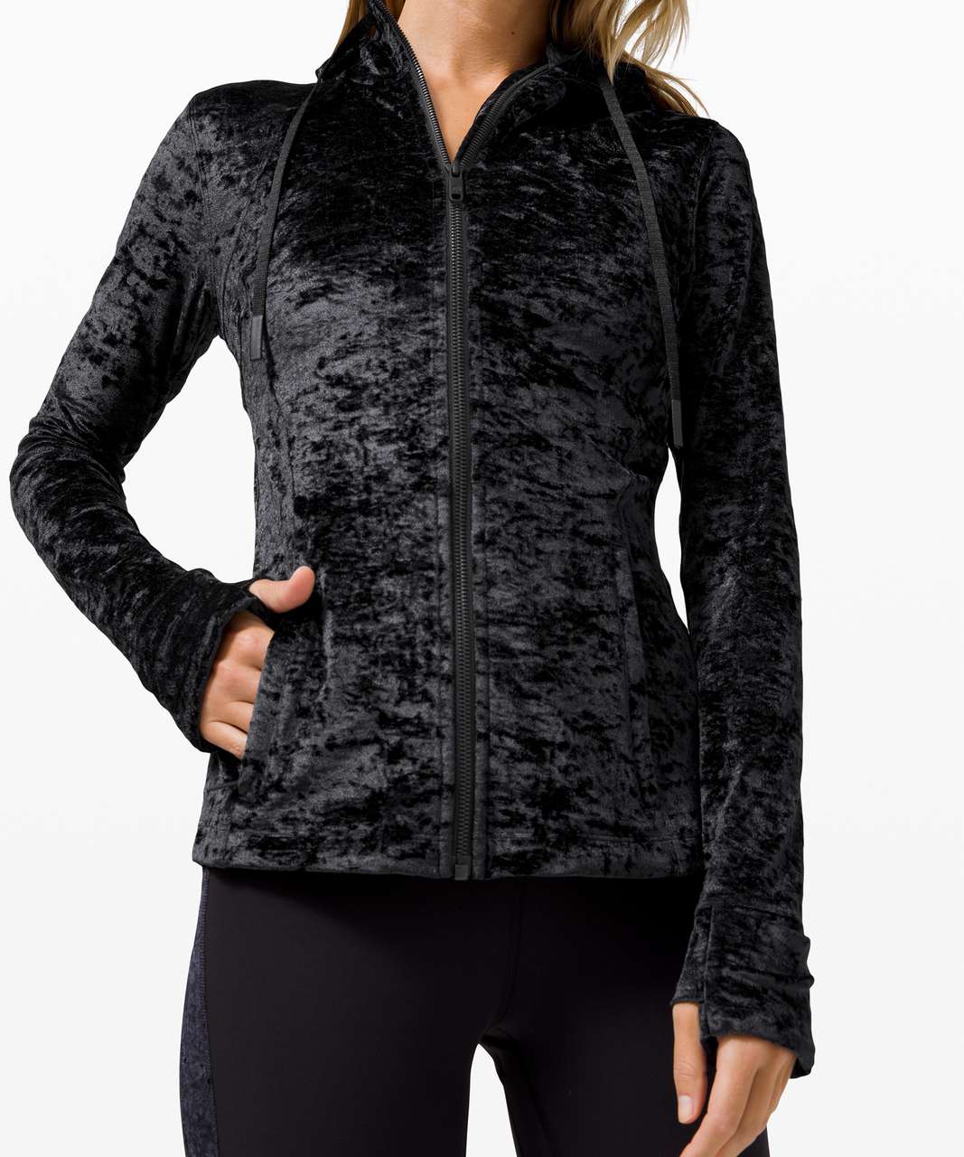 Lululemon Hooded Define Jacket *Crushed Velvet - Black