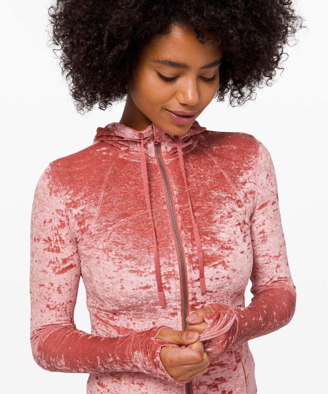 Lululemon Hooded Define Jacket *Crushed Velvet - Soft Cranberry