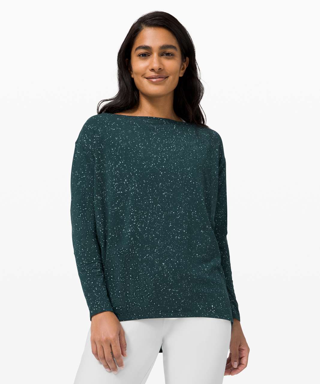 Lululemon Back In Action Long Sleeve *Splatter - Submarine