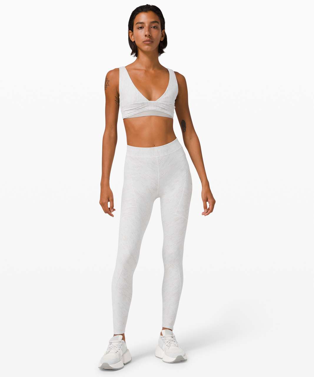 Lululemon Tulua Bra *lululemon lab - Mosaic Mirage Jacquard Antique White  Vapor - lulu fanatics