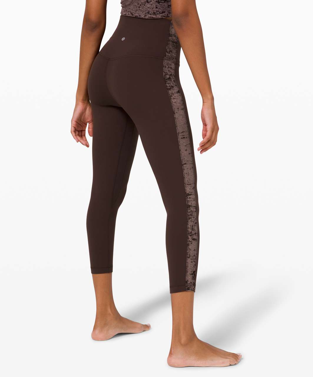 Lululemon Align Super High-Rise Crop *Crushed Velvet - Black - lulu fanatics