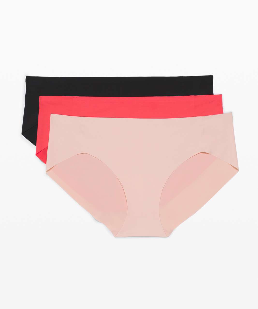 Lululemon Smooth Seamless Hipster 3 Pack - Black / Watermelon Red / Misty Shell