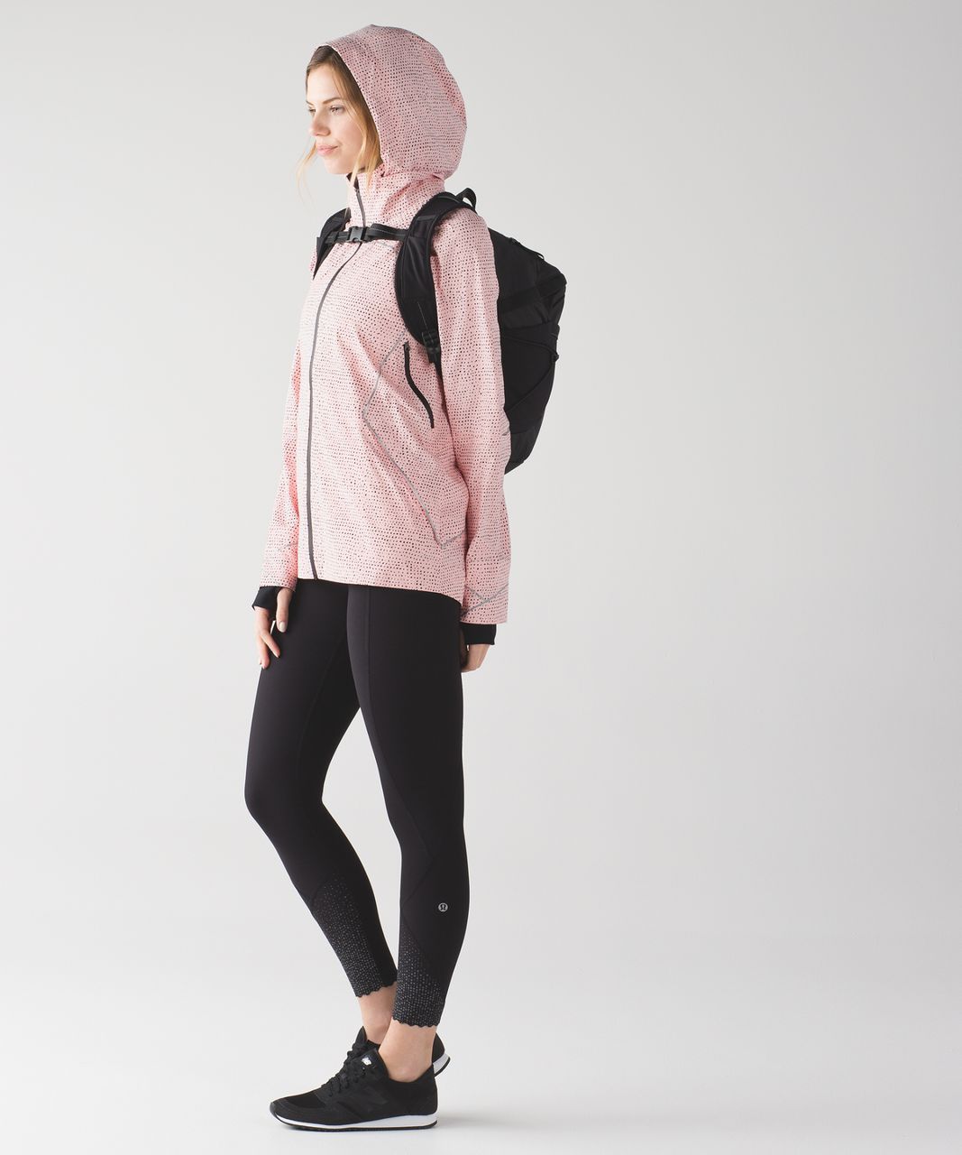 Lululemon Runaway Jacket - Speckle Dot Parfait Pink Black