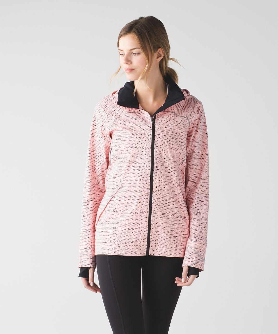 Lululemon Runaway Jacket - Speckle Dot Parfait Pink Black - lulu fanatics