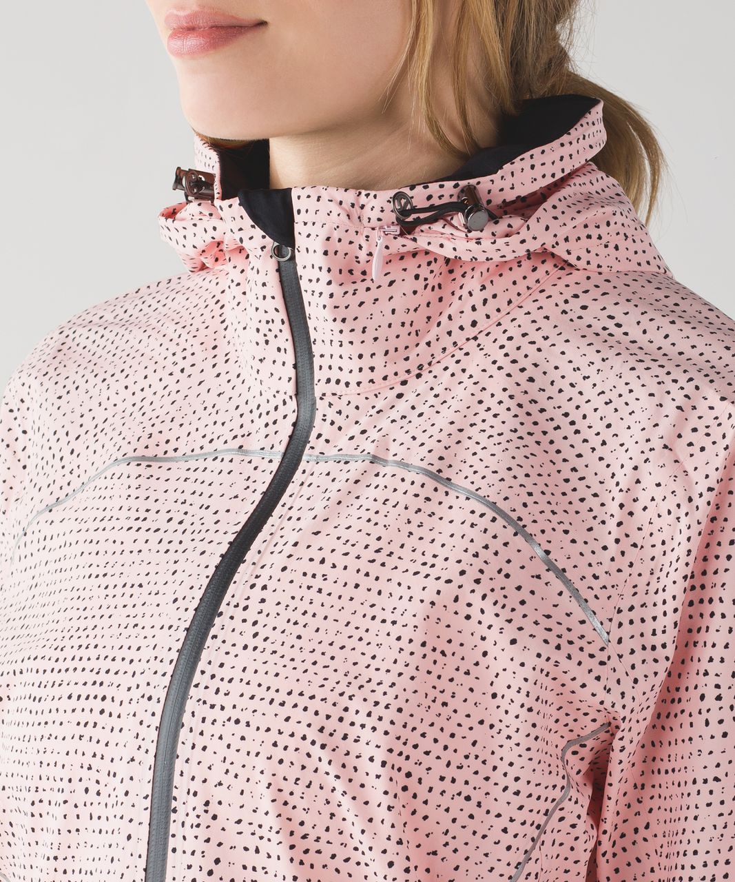 Lululemon Runaway Jacket - Speckle Dot Parfait Pink Black - lulu fanatics