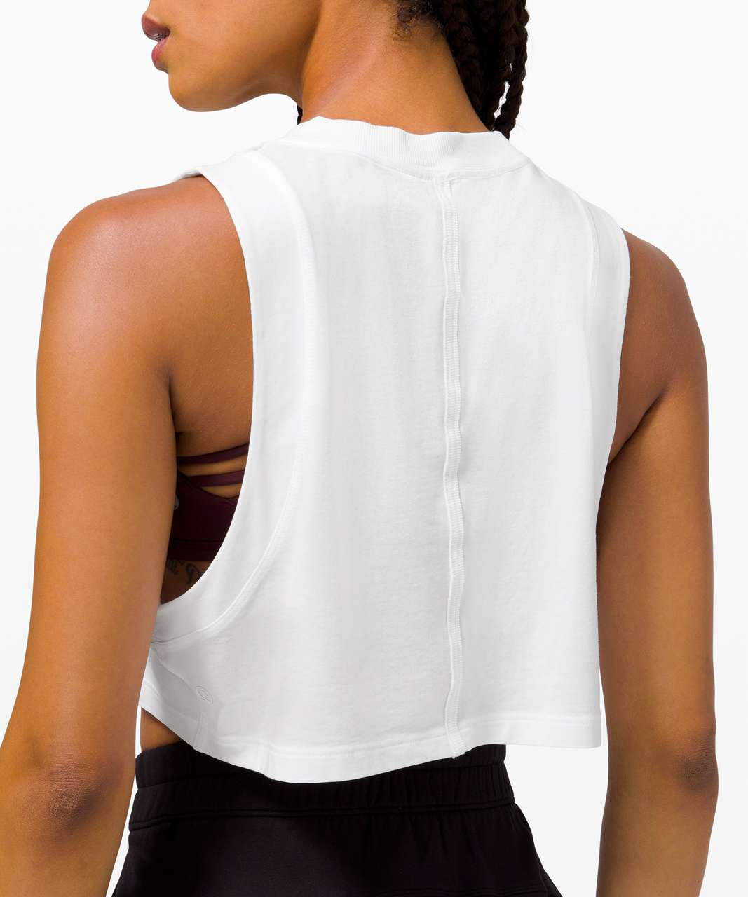 Lululemon All Yours Crop Tank - White - lulu fanatics