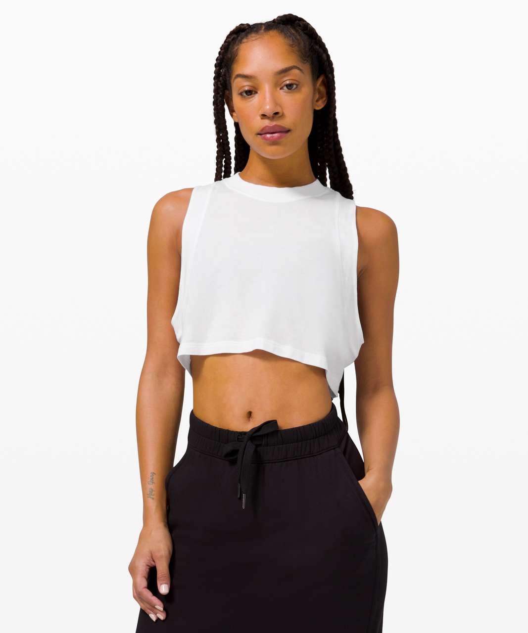 Lululemon All Yours Crop Tank Top *Veil - Black - lulu fanatics