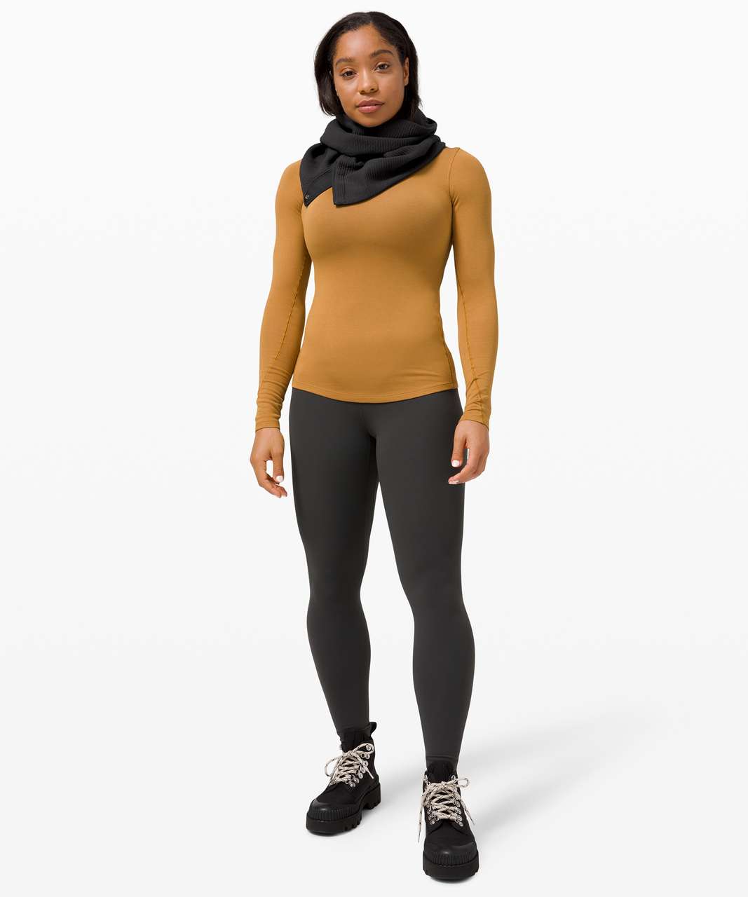 Lululemon Vinyasa Skinny Scarf - Black - lulu fanatics