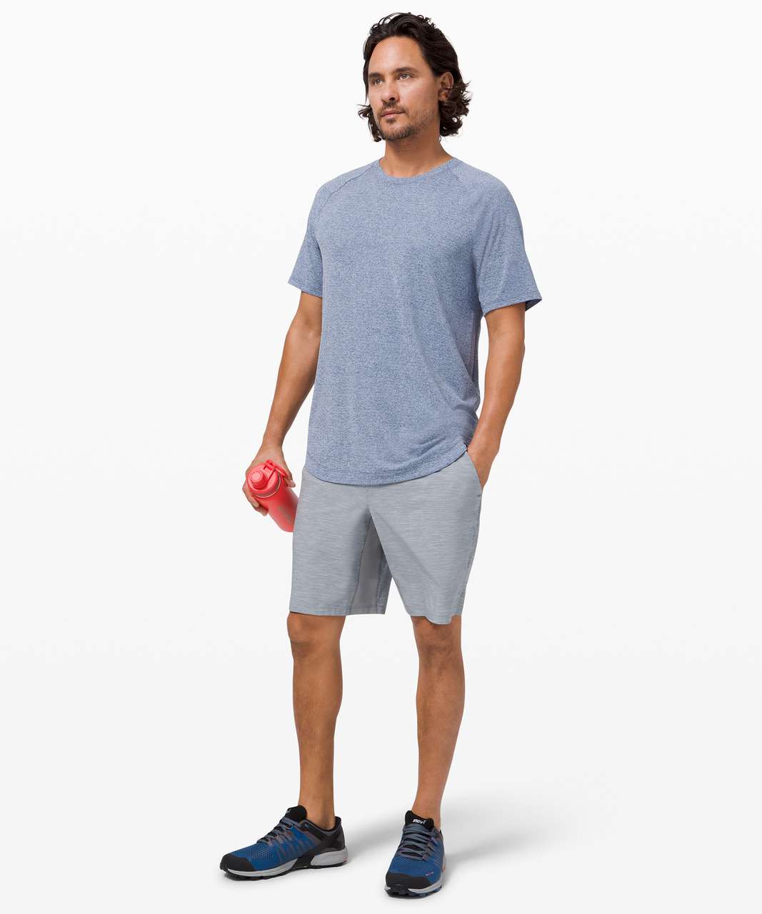 Lululemon Drysense Short Sleeve - Heathered Regatta Blue