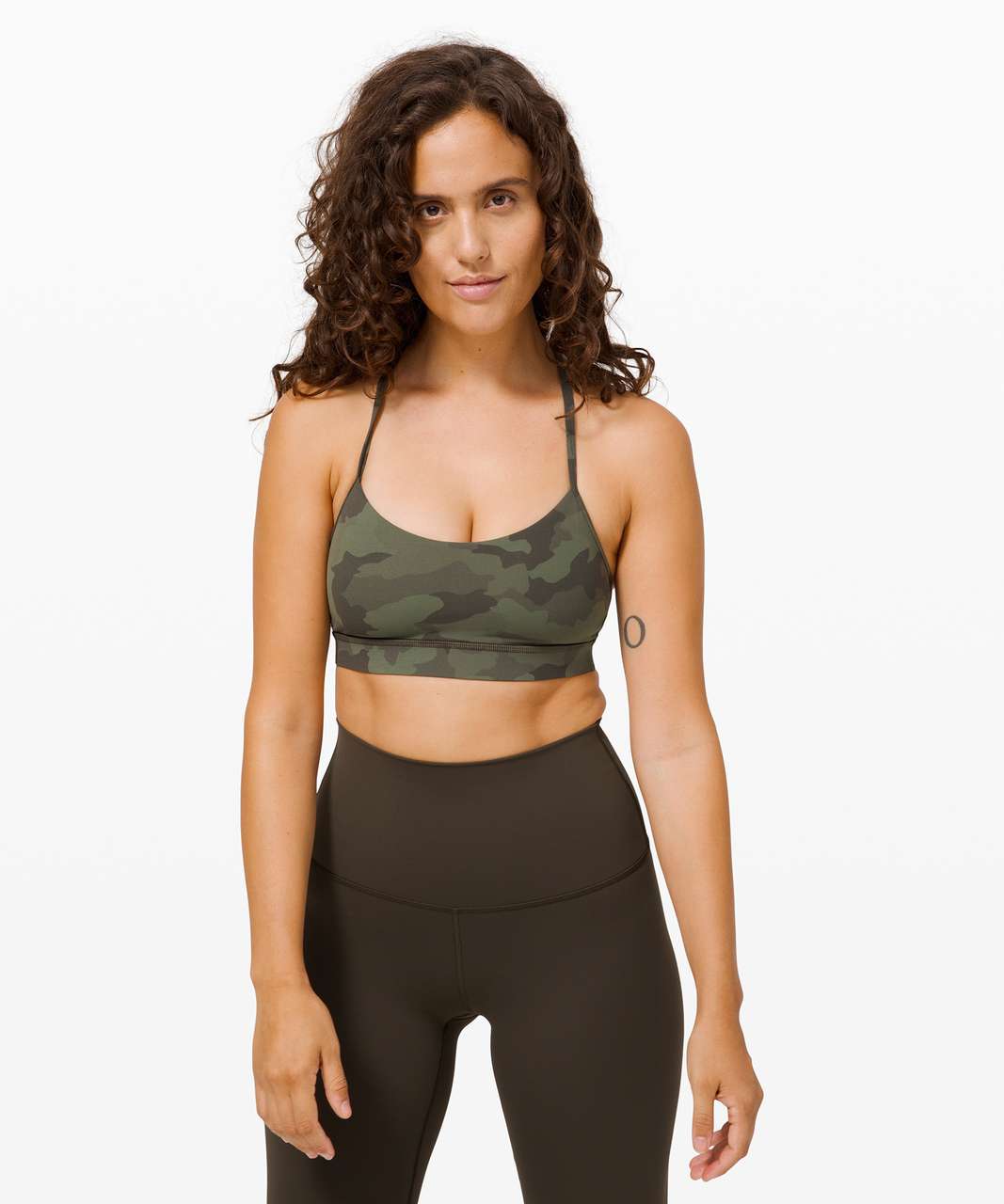 CAMO SPORT BRA in green - Palm Angels® Official