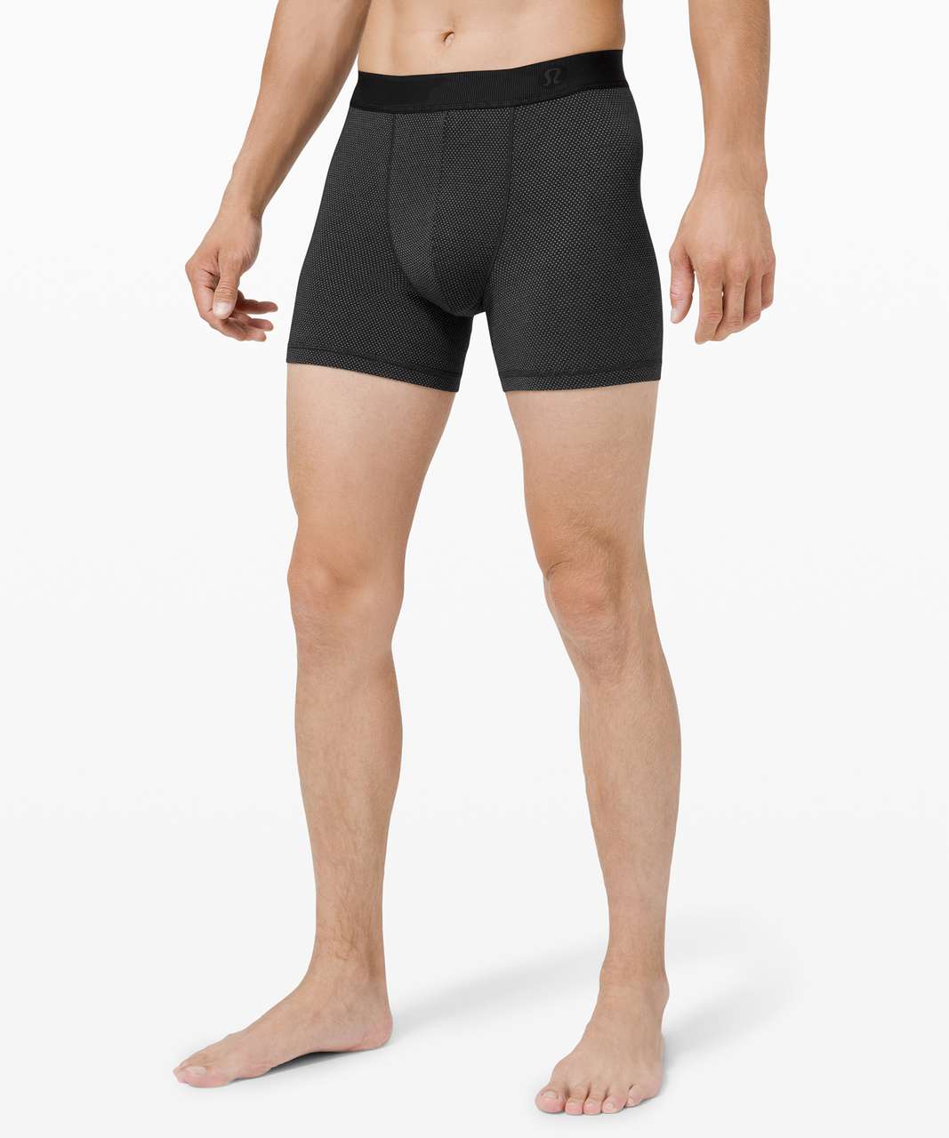 Lululemon Always in Motion Boxer Mesh - Heathered Core Black