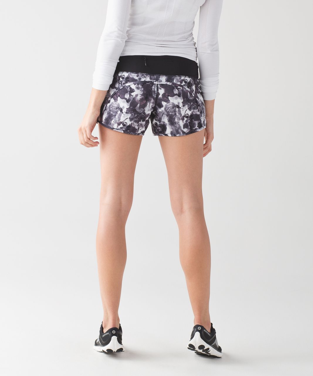 Lululemon Run Times Short - Mini Obscurred Black Dusty Mauve / Black