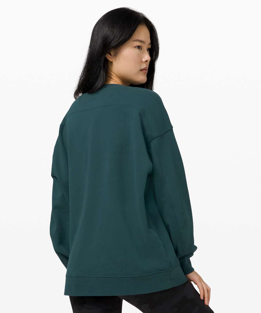 Lululemon Perfectly Oversized Crew - Army Green - lulu fanatics