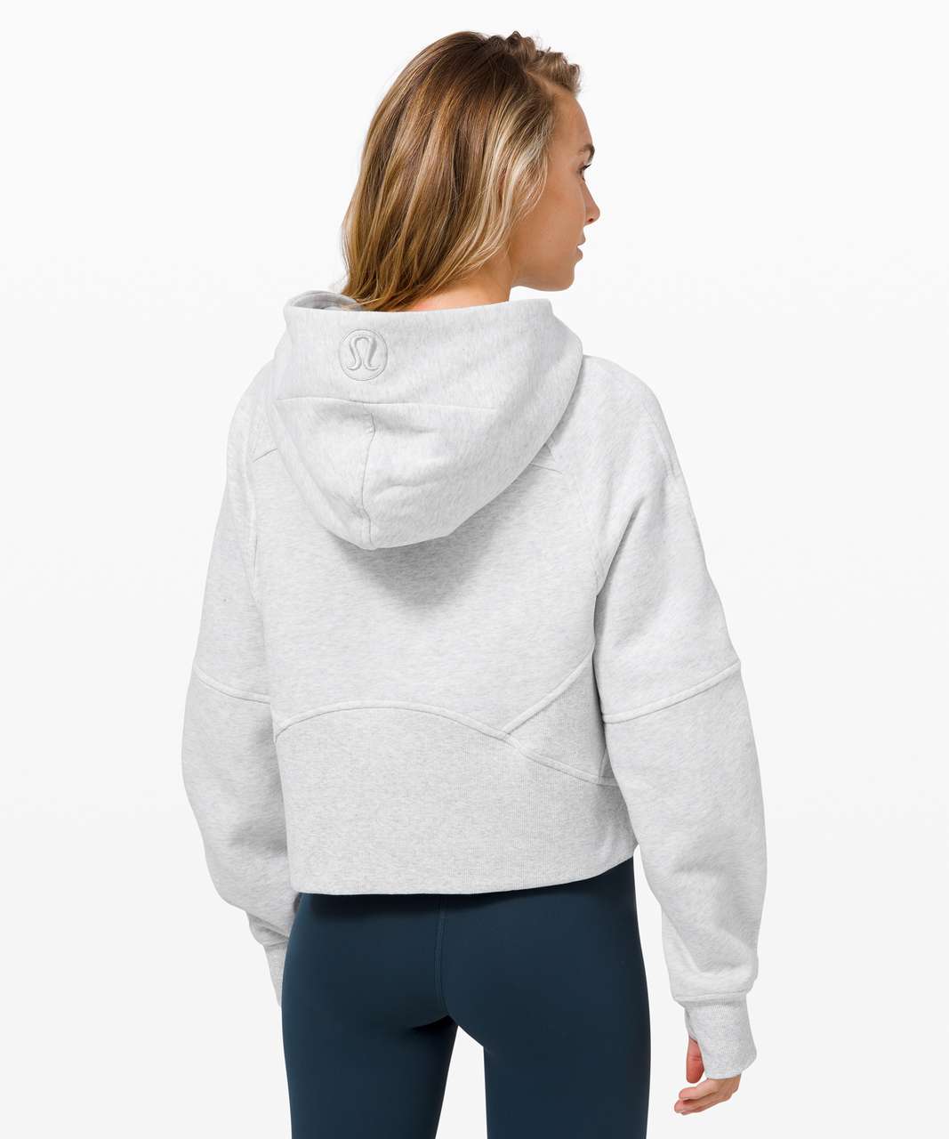 Lululemon Scuba Oversized 1/2 Zip Hoodie - Heathered Core Ultra Light Grey  - lulu fanatics