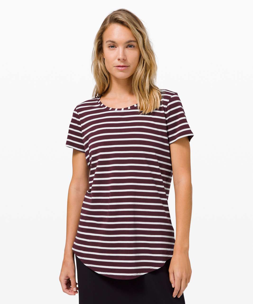 Lululemon Love Crew III - Yachtie Stripe Cassis White