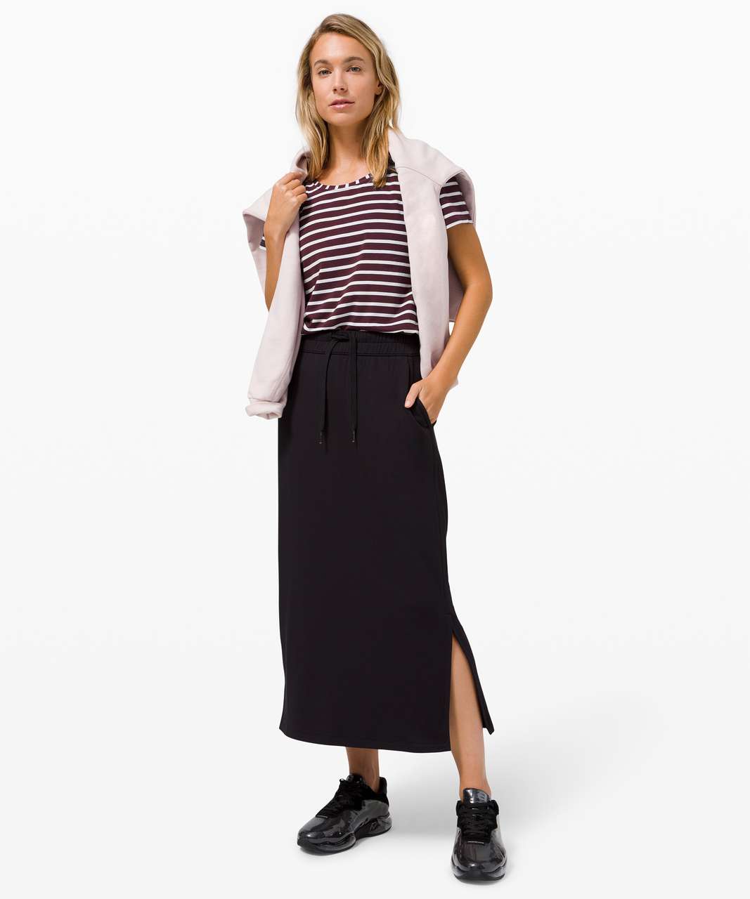 Lululemon Love Crew III - Yachtie Stripe Cassis White