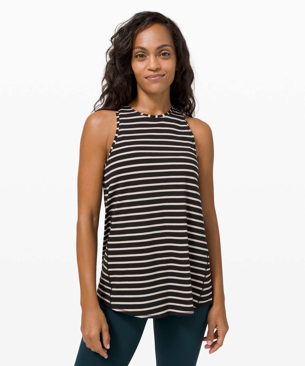 Lululemon All Tied Up Tank - Yachtie Stripe Black Chrome