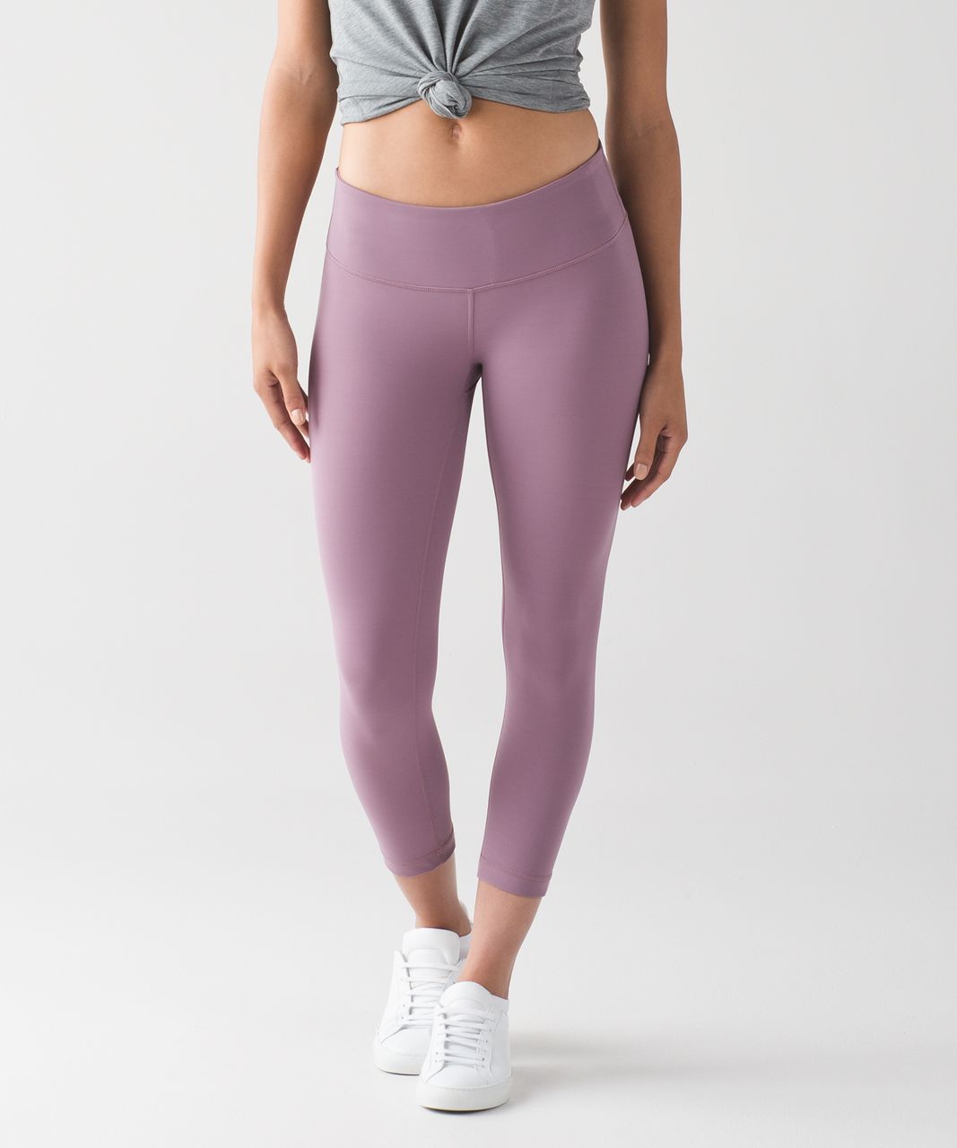 Lululemon Breezy Mesh cropped Capri leggings zip pocket Iris purple w/  orange 8