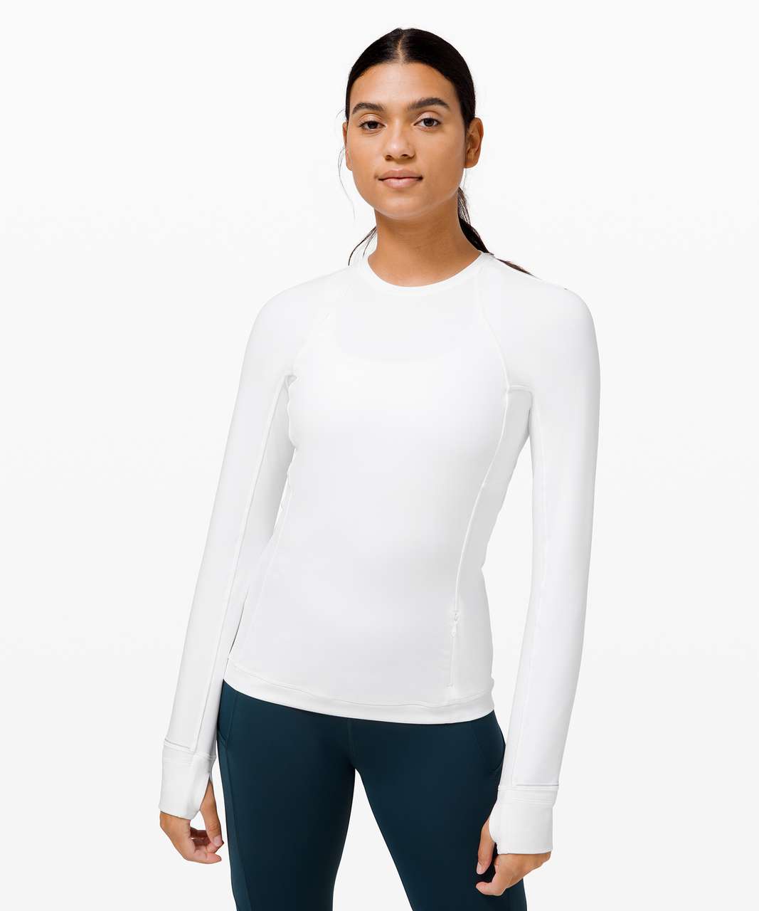 Lululemon Runderful Long Sleeve - Heathered Petrol Blue - lulu