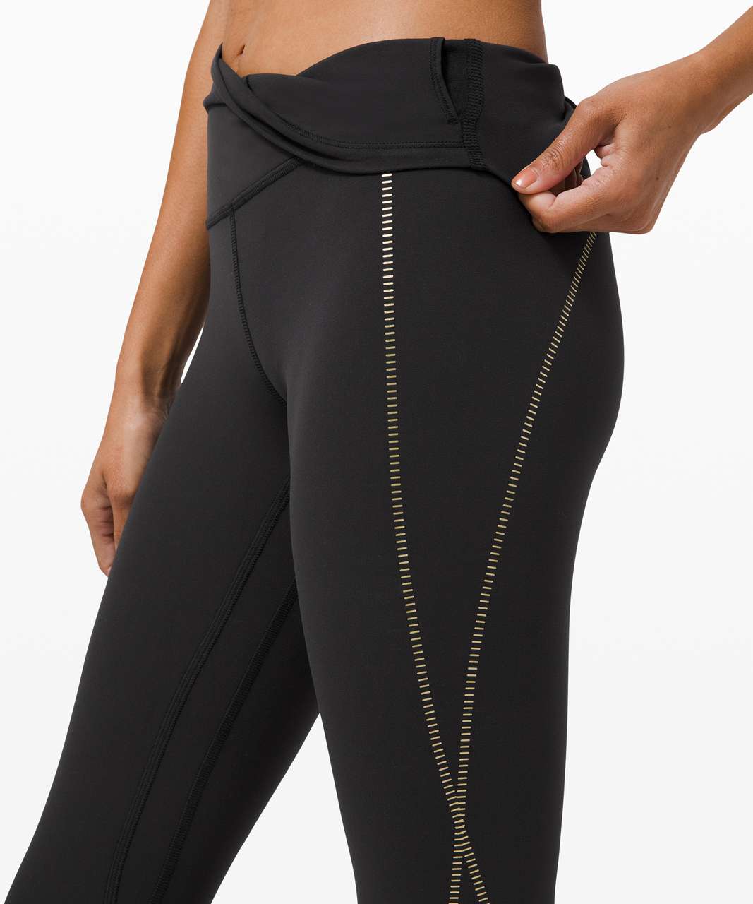 Lululemon Align High-Rise Crop 21 *Gold - Black - lulu fanatics