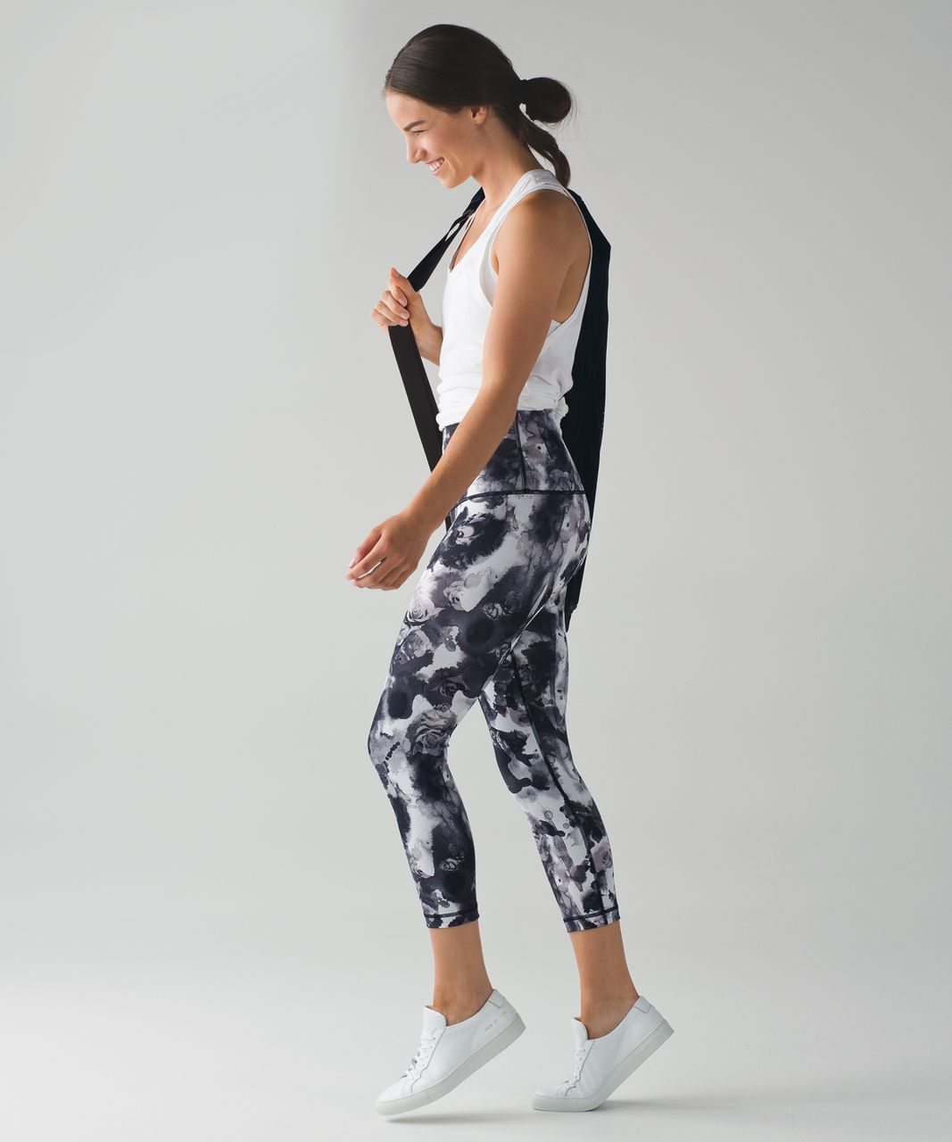 Lululemon Wunder Under Crop (Hi-Rise) - Obscurred Black Dusty Mauve