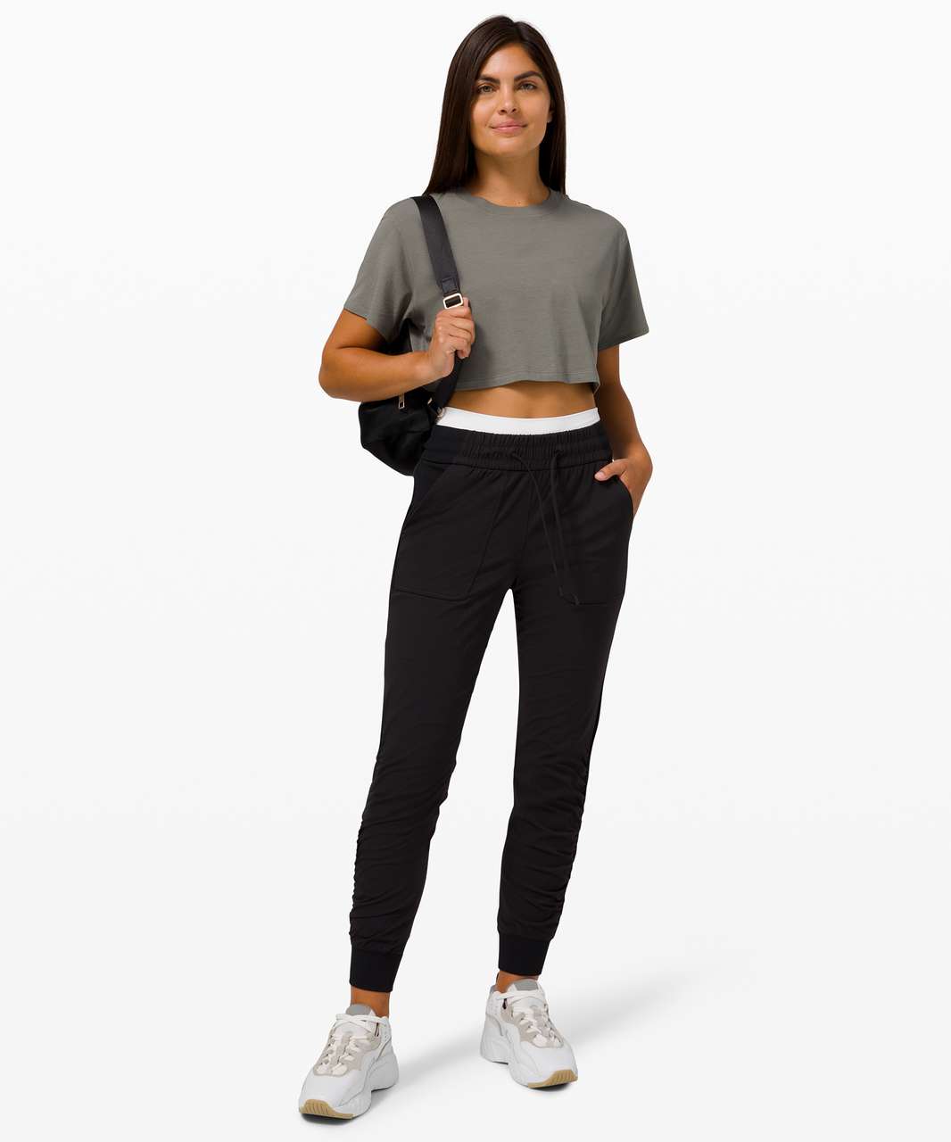 Lululemon All Yours Crop Tee - Grey Sage