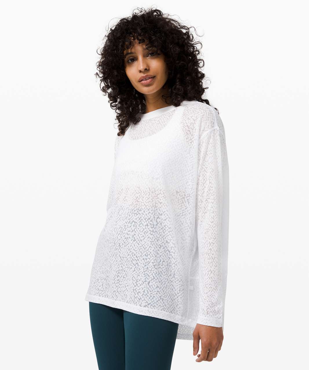 Lululemon Back In Action Long Sleeve *Veil - White