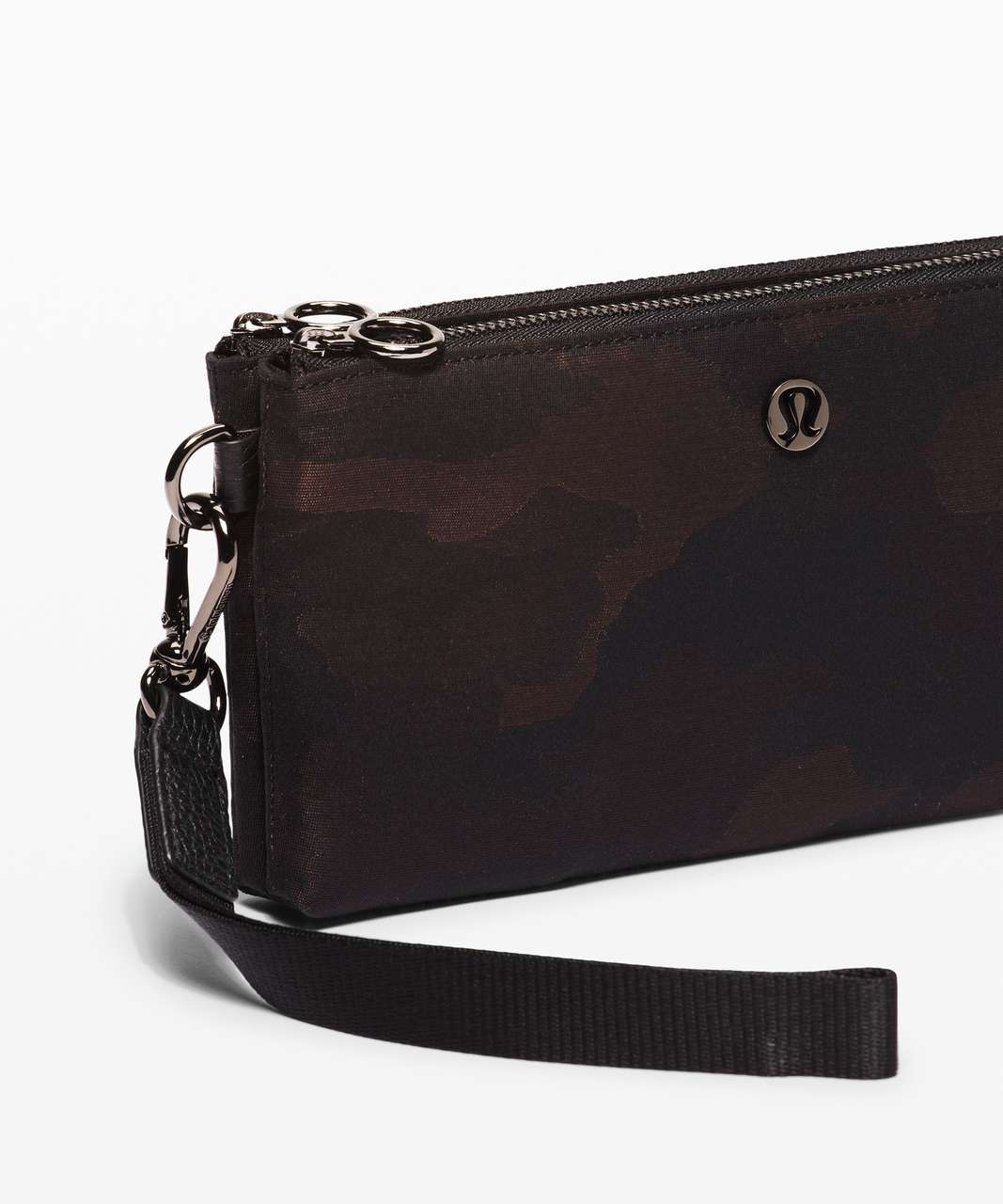 Lululemon Now and Always Pouch - Heritage Camo Jacquard Max Brown Earth Black / Black