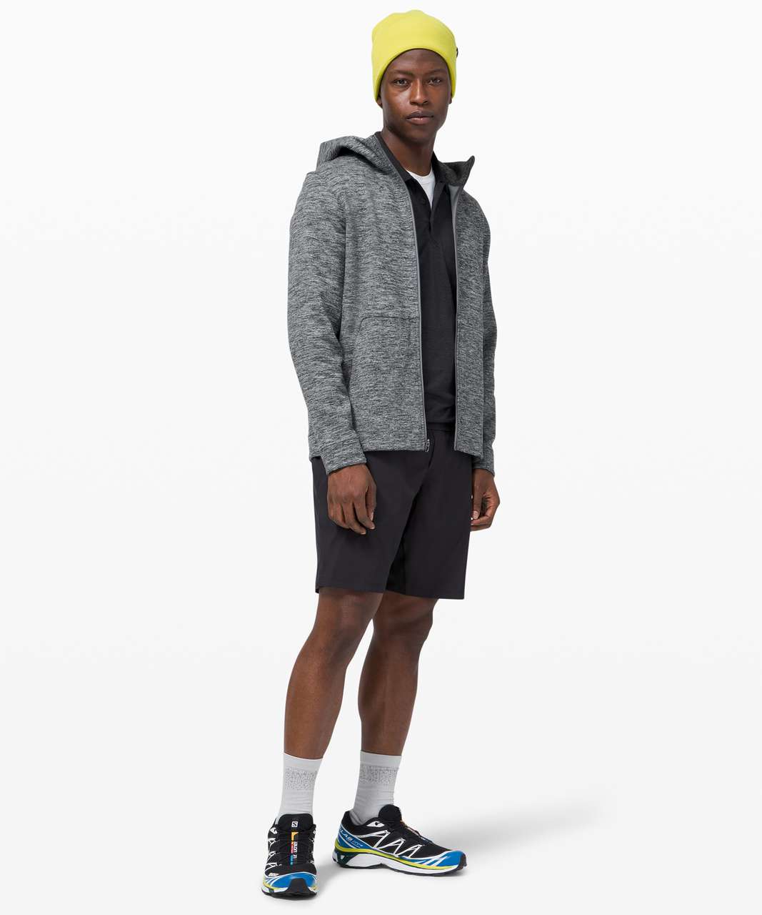 Lululemon Welterweight Zip Hoodie - Heathered Silver Drop / Black