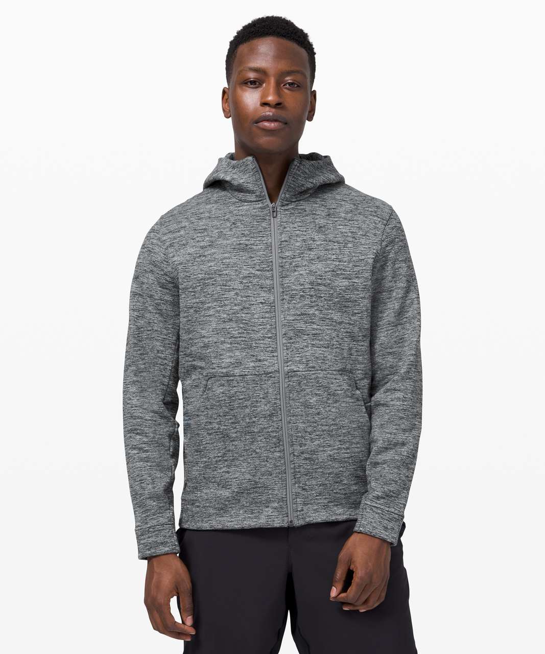 Lululemon Athletica Solid Gray Zip Up Hoodie Size 8 - 47% off