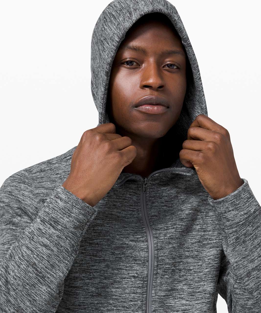 Lululemon Welterweight Zip Hoodie - Heathered Silver Drop / Black - lulu  fanatics