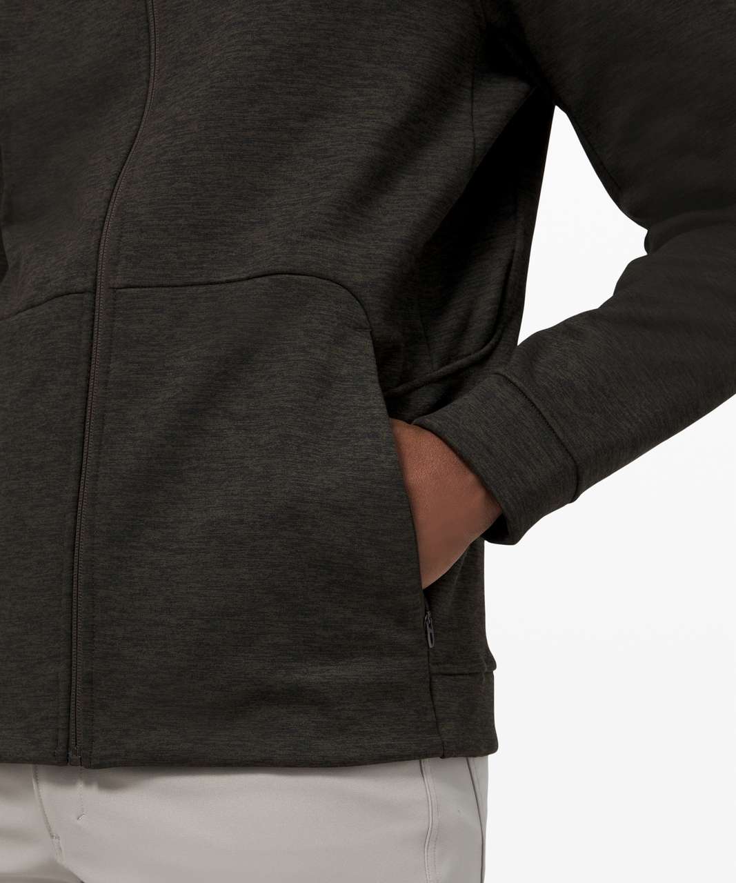 Lululemon Welterweight Zip Hoodie - Heathered Dark Olive / Black