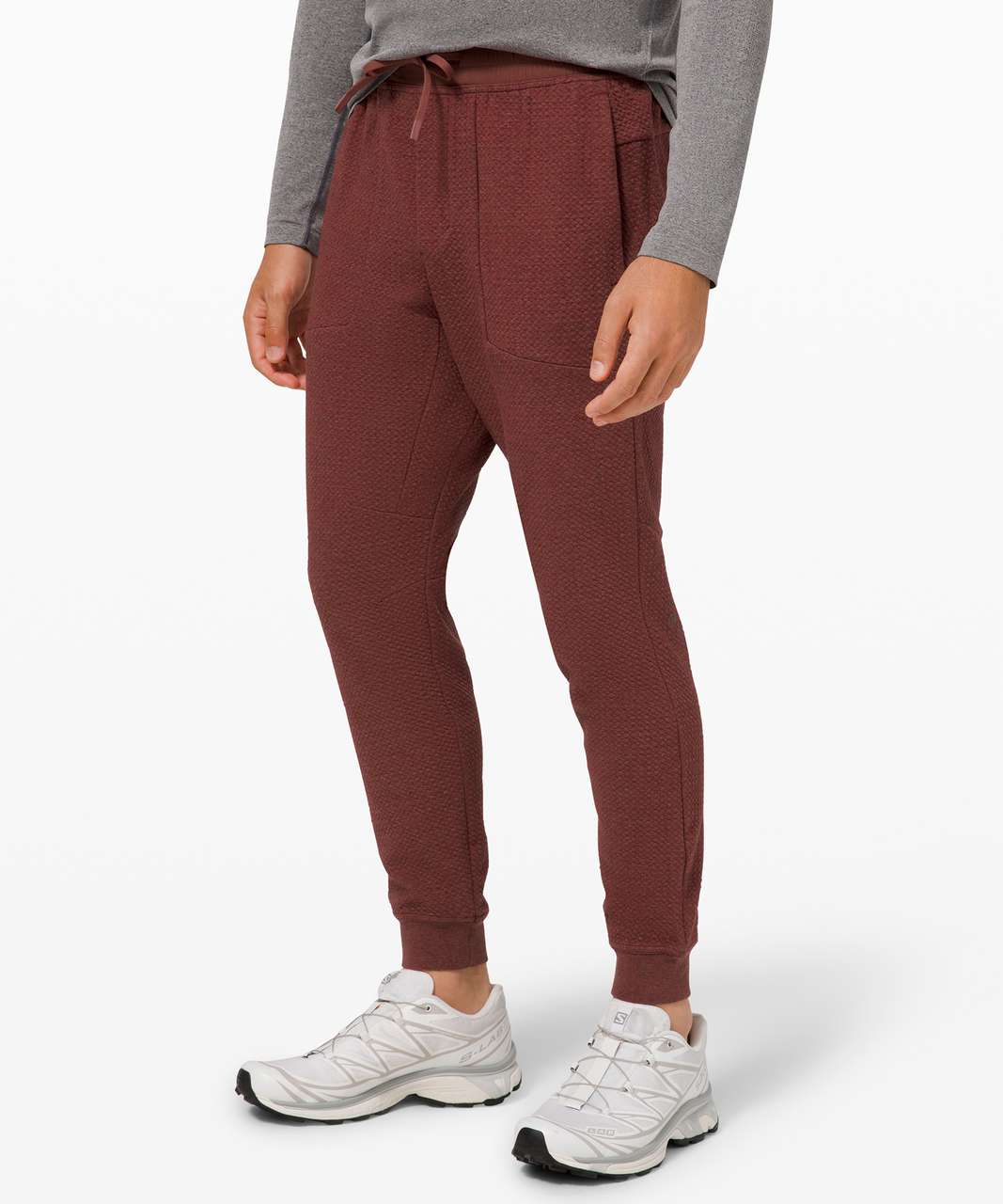 Lululemon Cotton-Cashmere Knit Mid-Rise Jogger - Heathered Black - lulu  fanatics