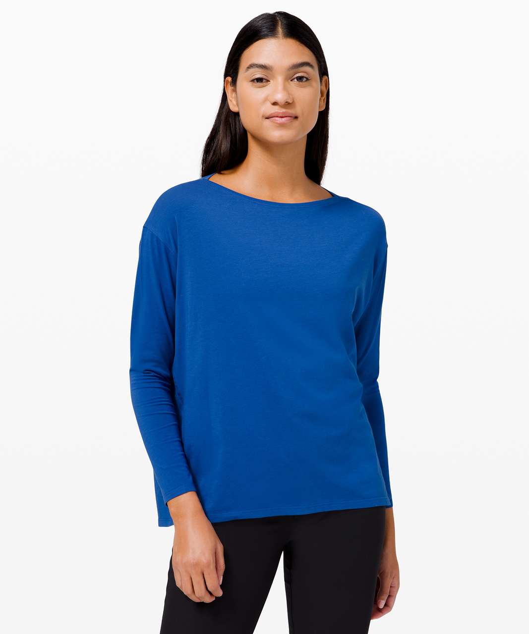 Motion Jacquard Long Sleeve Top - Regatta Blue