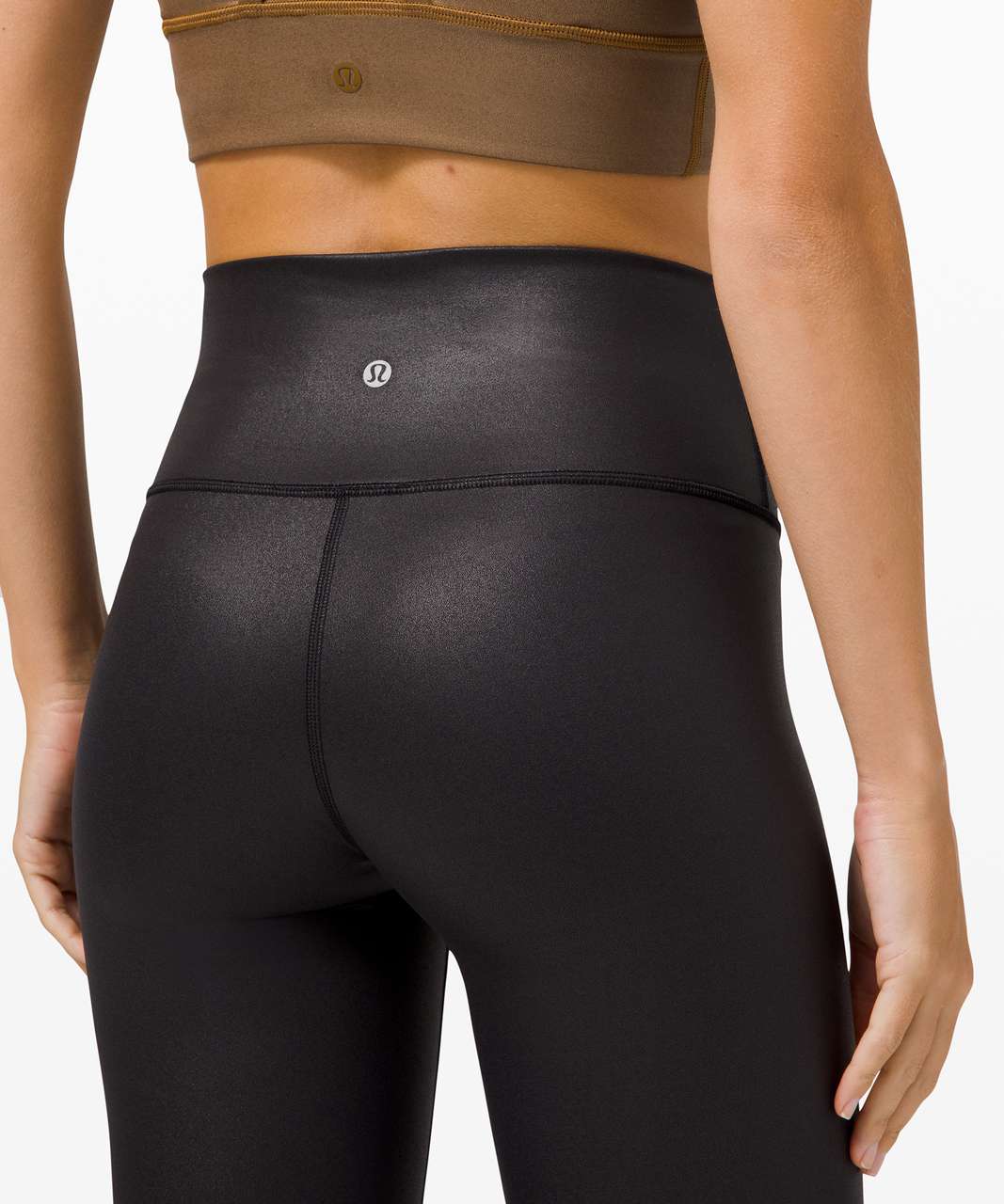 Lululemon Wunder Under Tight 25 Shine Flourish Black Iridescent Foil Size  2 NEW