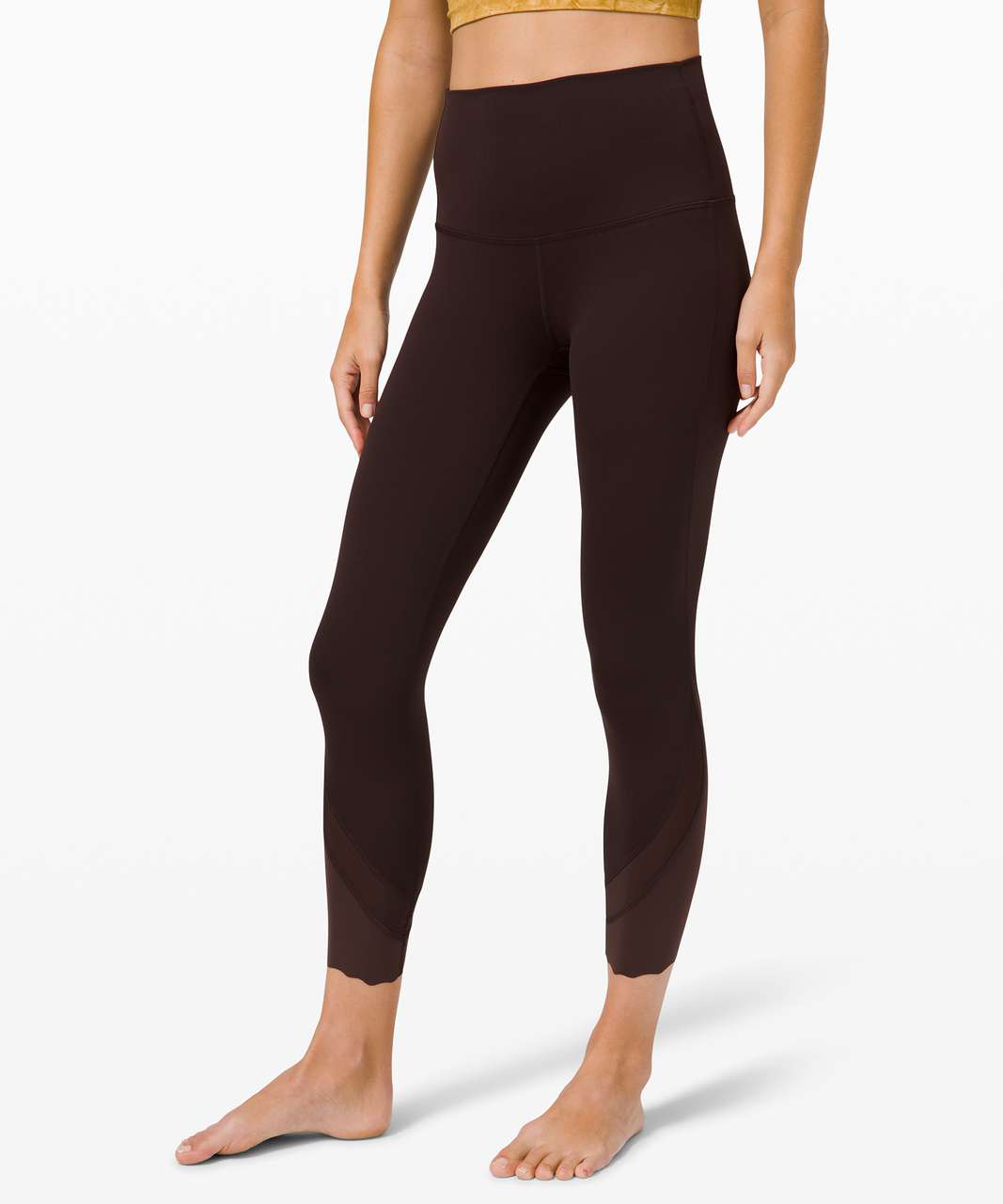 Lululemon Wunder Under High-Rise Crop 23 *Updated Scallop Full-On Luxtreme  - French Press - lulu fanatics