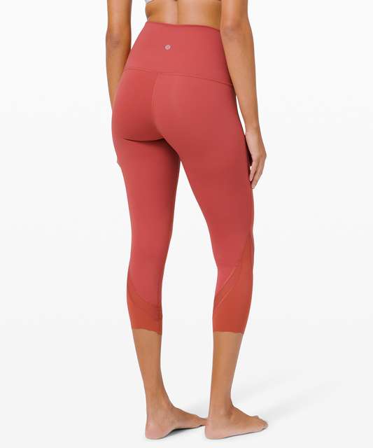 Lululemon Wunder Under High-Rise Crop 23 *Updated Scallop Full-On Luxtreme  - True Navy - lulu fanatics