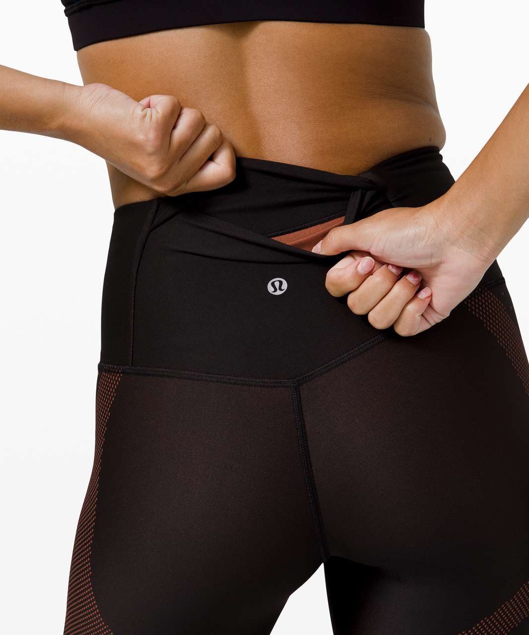 Lululemon Mapped Out High-Rise Tight 28" - Black / Ancient Copper