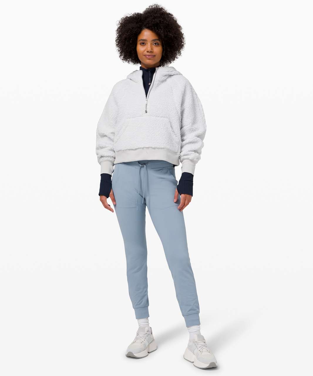 Lululemon Scuba Oversized Sherpa 1/2 Zip - Vapor - lulu fanatics