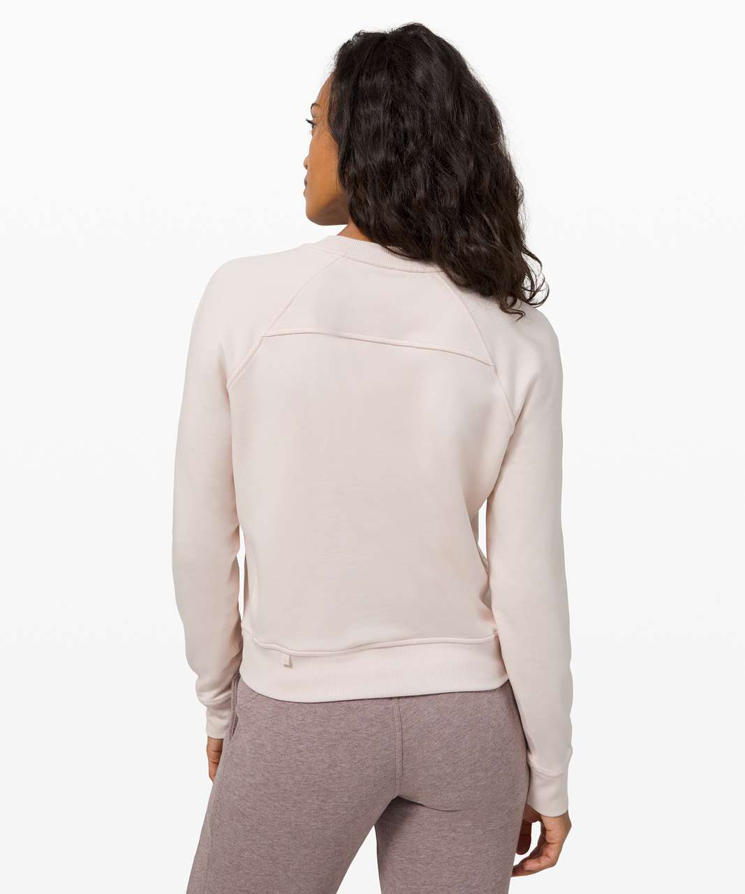NWT Lululemon Women Warm down Crew Velour Sweatshirt Size10 $118 Dark Grey  Multi