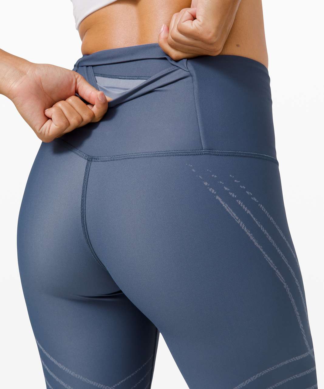 Lululemon Mapped Out High-Rise Crop 21 - Iron Blue / Chambray