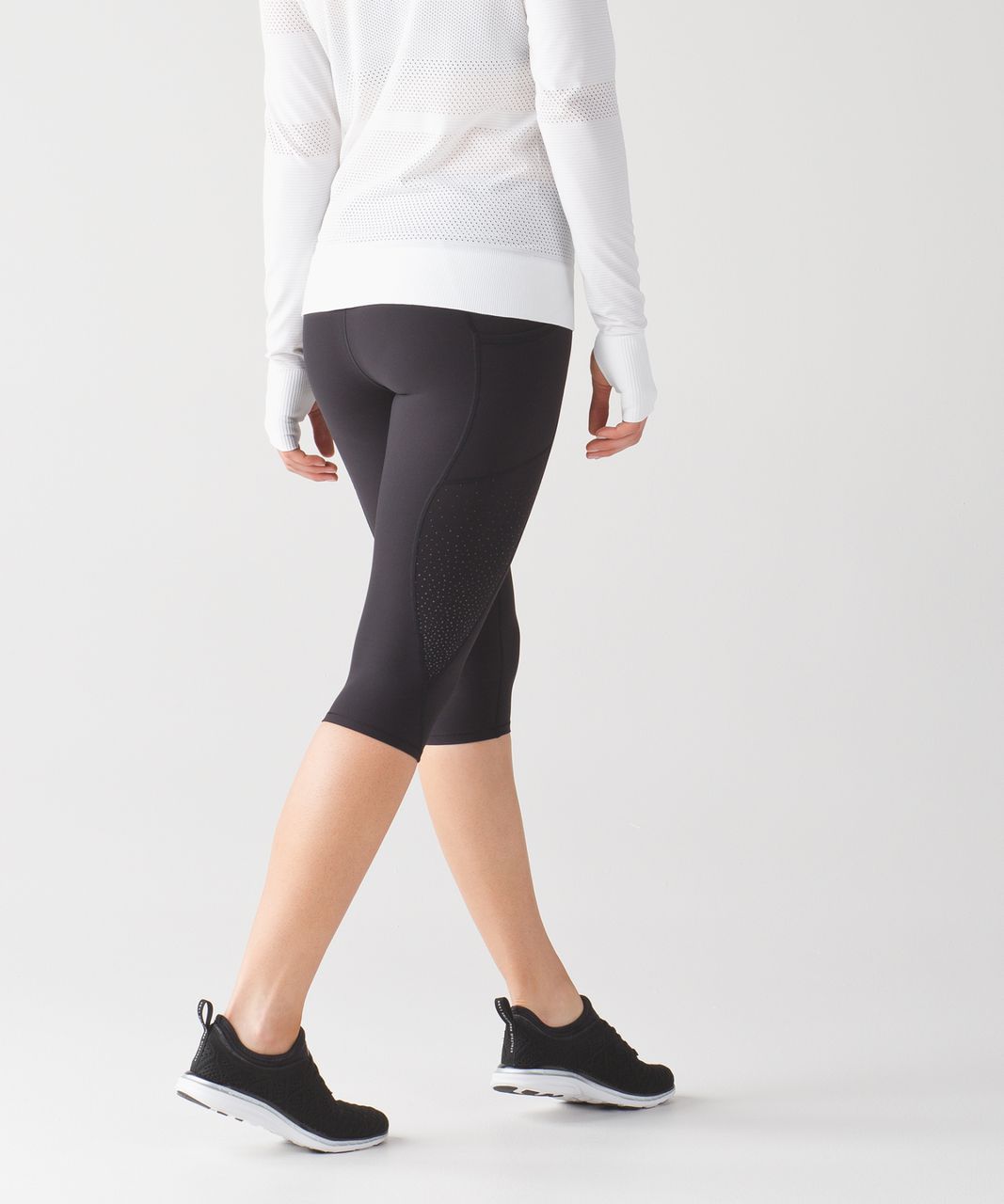 Lululemon Tight Stuff Crop II - Splatter Alpine White Black - lulu