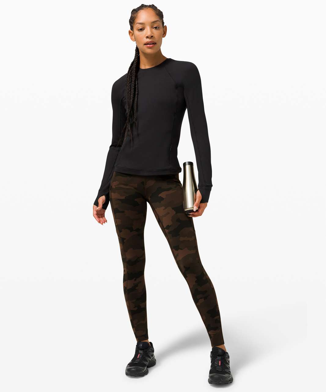 Lululemon Fast and Free High-Rise Tight 28 *Non-Reflective Brushed Nulux -  Heritage 365 Camo Brown Earth Multi - lulu fanatics