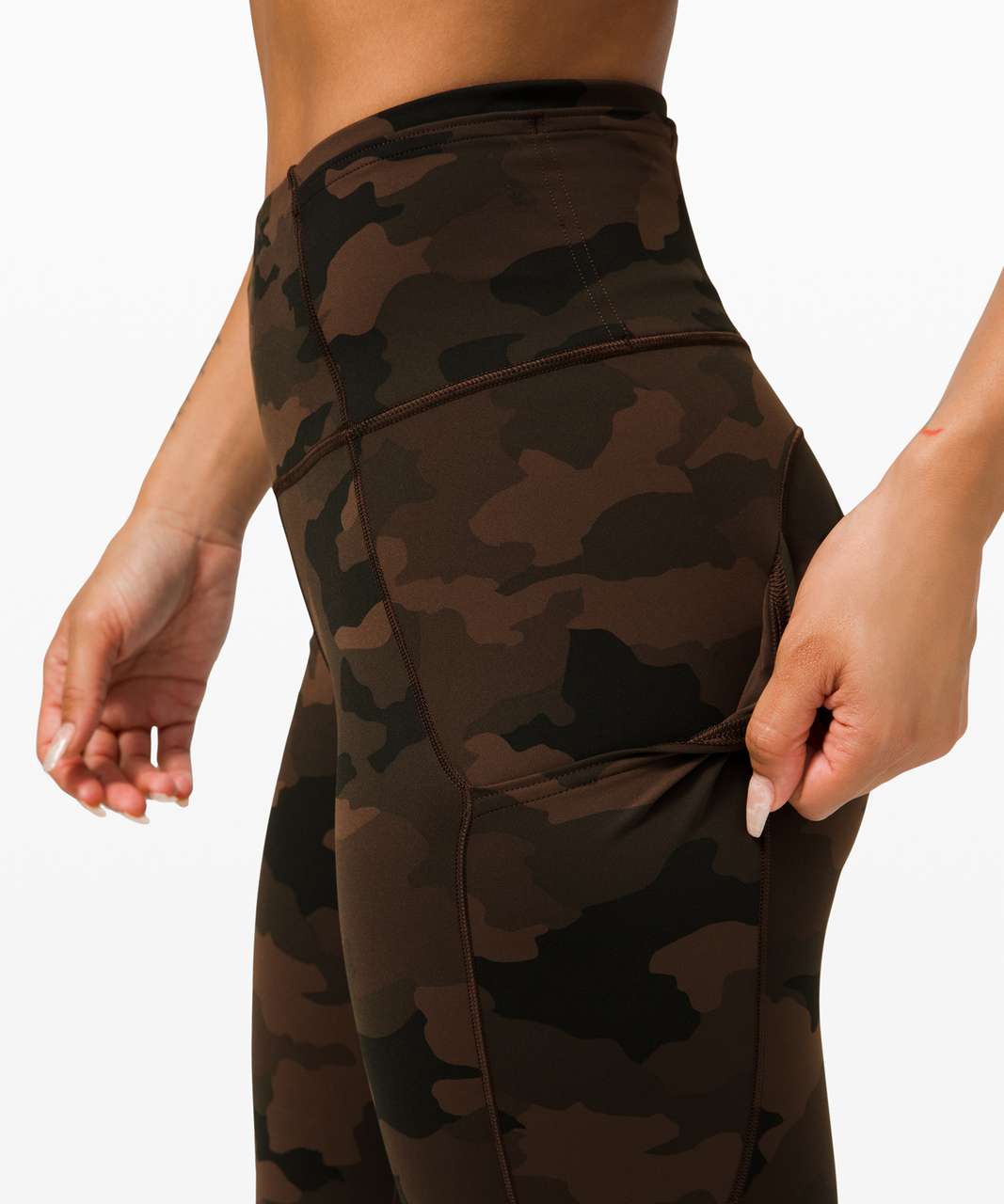 Lululemon Fast and Free High-Rise Tight 28 *Non-Reflective Brushed Nulux -  Heritage 365 Camo Deep Coal Multi - lulu fanatics