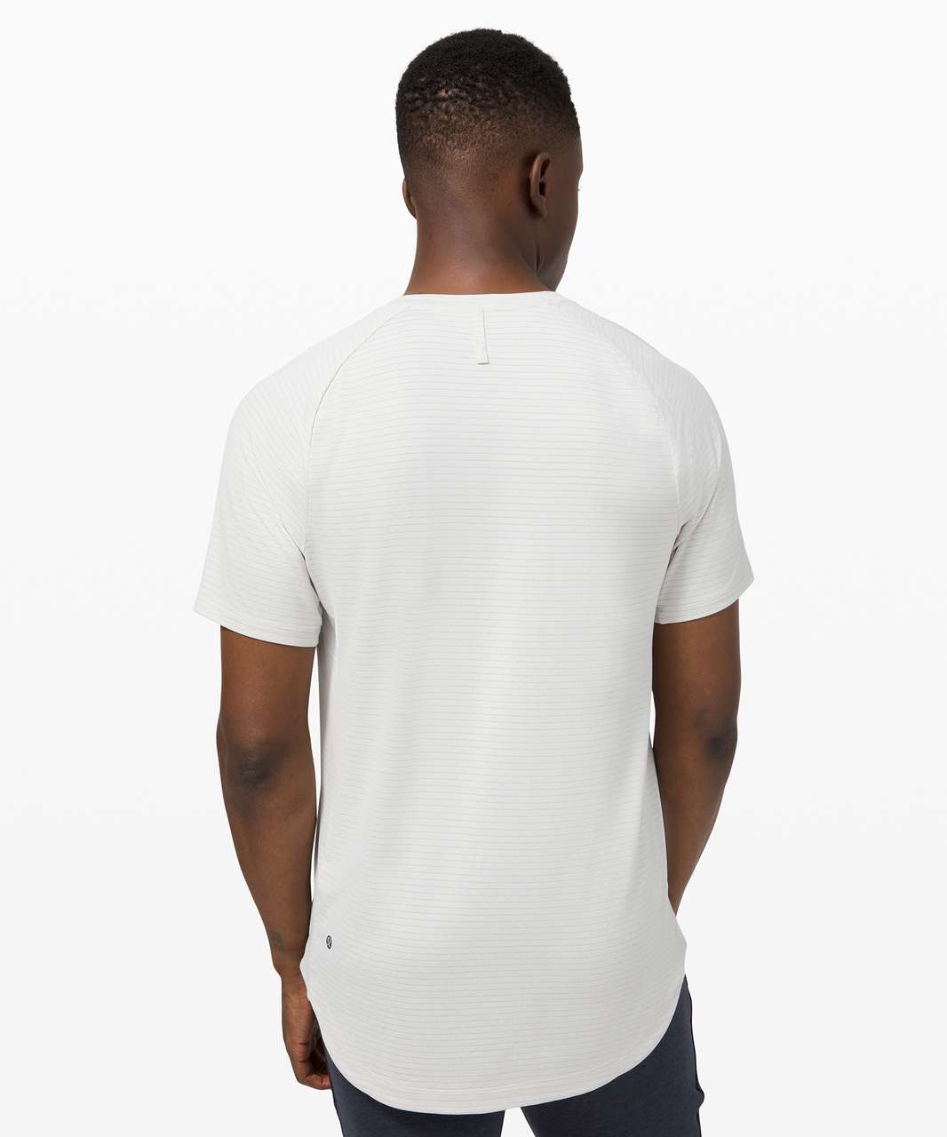 Lululemon Short Sleeve Tops Website Online Shopping - Chambray / White Mens  Drysense Training Short Sleeve Shirt