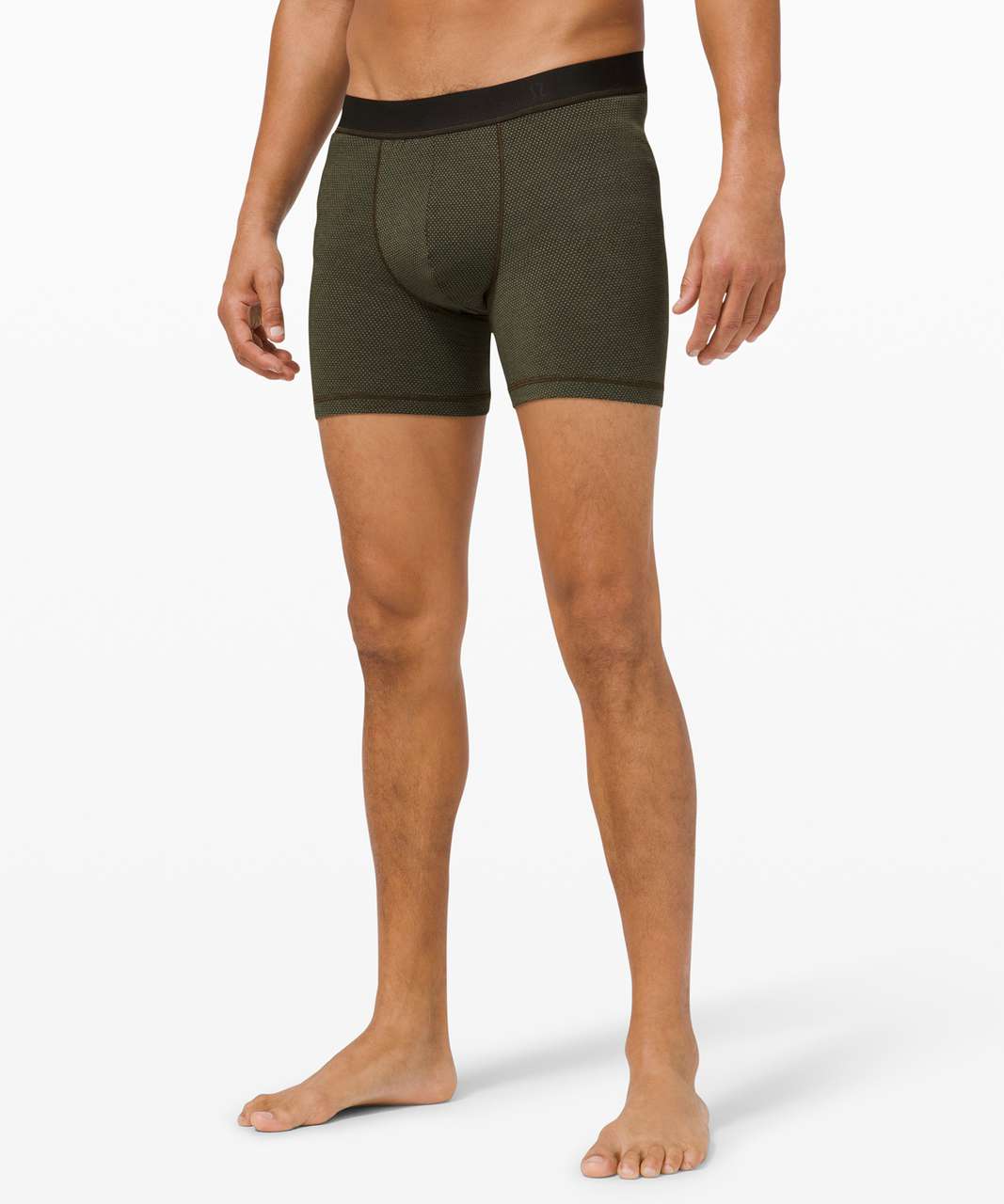 Lululemon Always in Motion Boxer Mesh 5" - Heathered Dark Olive