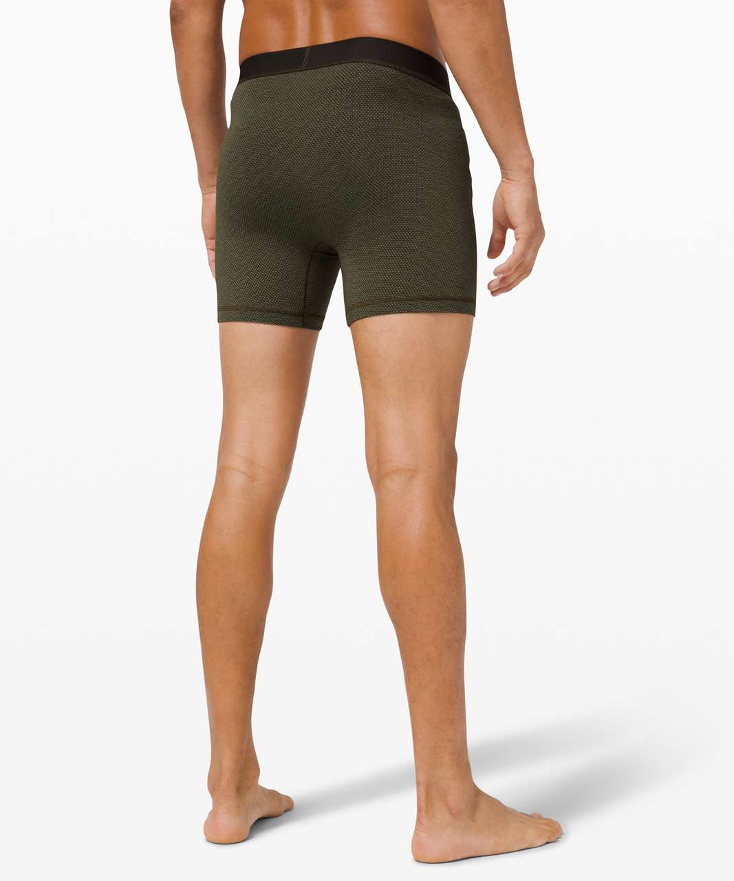 Lululemon Always in Motion Boxer Mesh 5" - Heathered Dark Olive